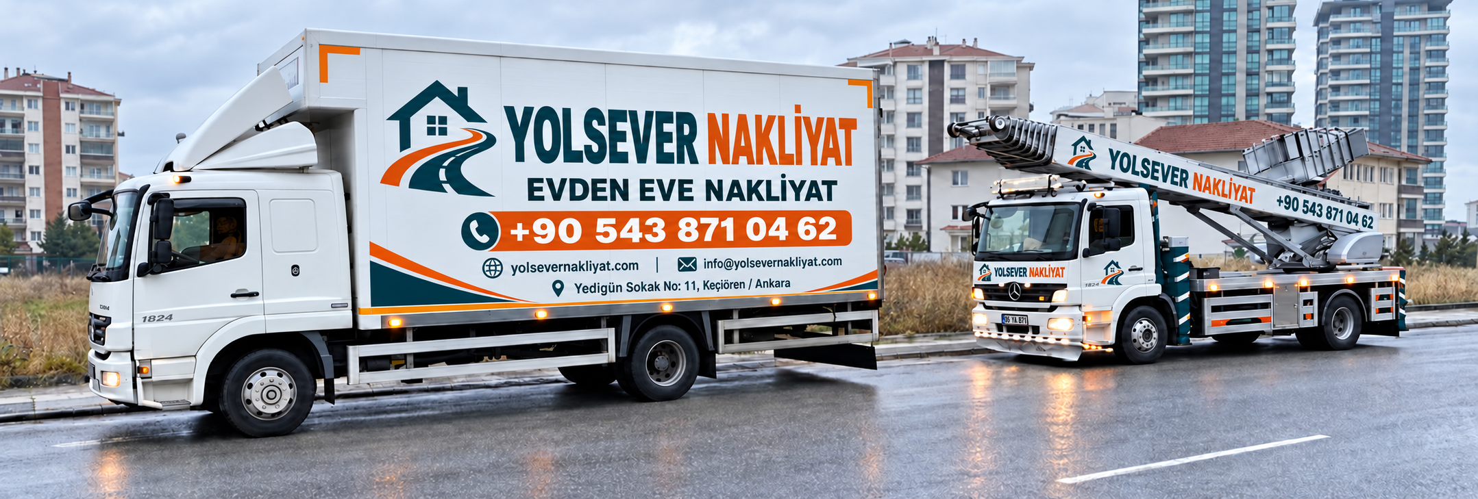 Yolsever Nakliyat kamyonu ve eşya asansörü aracı